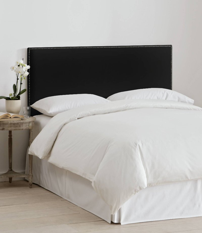 Velvet Black Nail On Border California King Headboard Rc Willey Velvet Black Nail On Border, California King Bed Bedding Nz