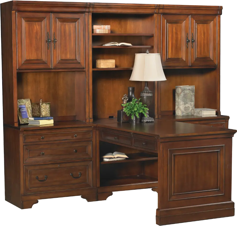 Richmond 7 Piece Home Office Computer Desk with Hutch-1