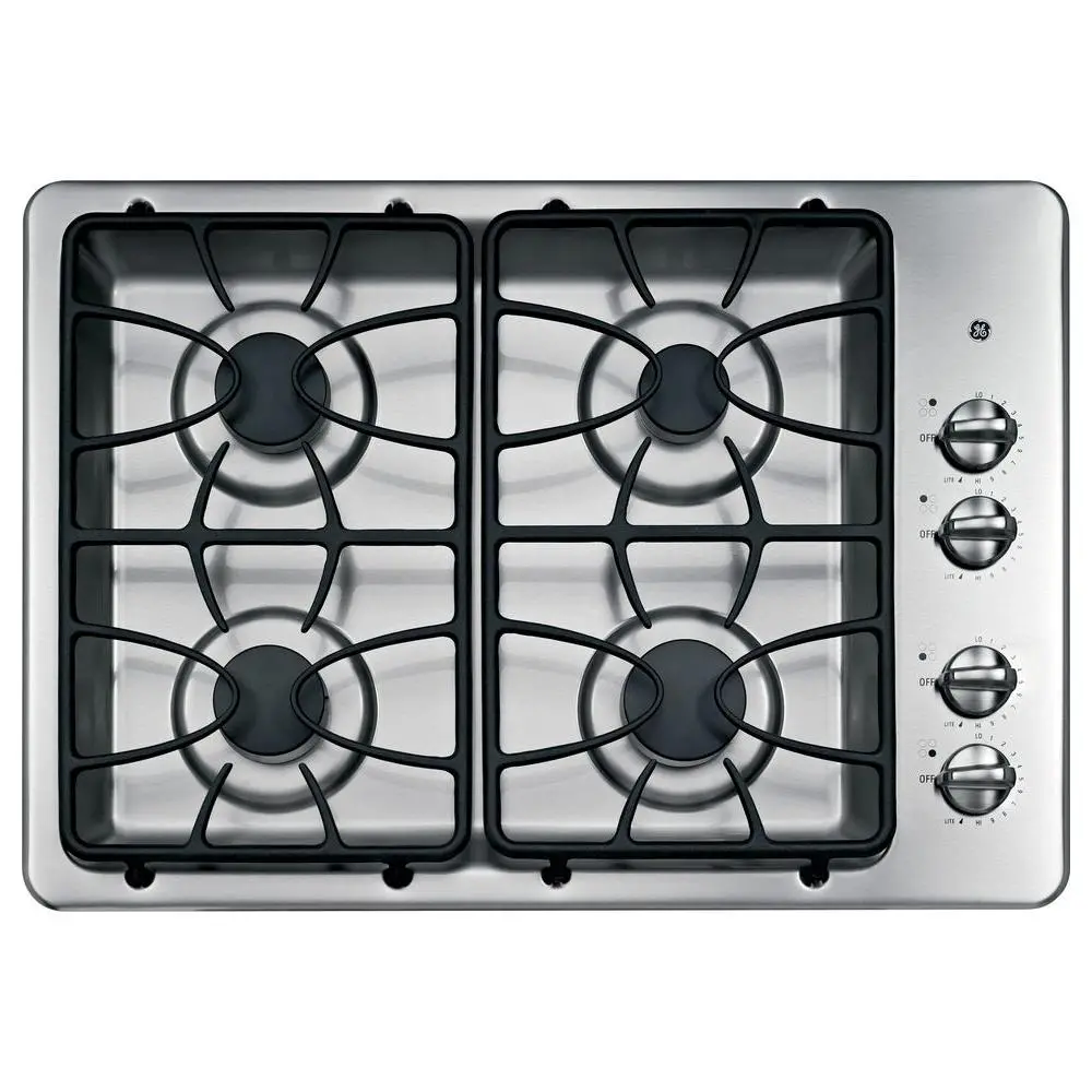 JGP329SETSS GE 30 Inch Stainless Steel Gas Cooktop-1