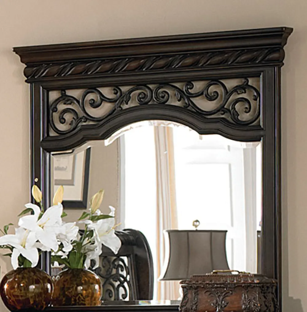 Traditional Brown Mirror - Arbor Place-1