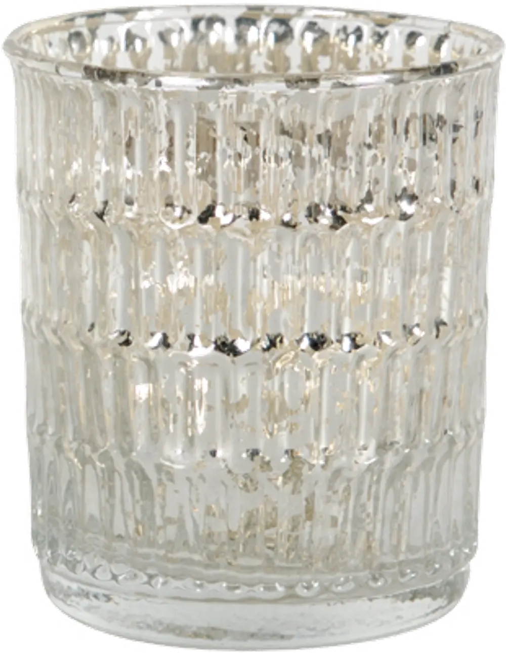 Small Mercury Glass Votive Candle Holder-1