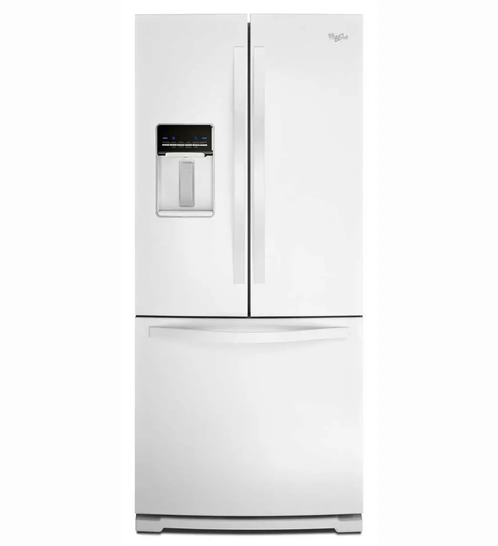 WRF560SEYW Whirlpool 20 Cu. Ft. French Door Refrigerator - White-1