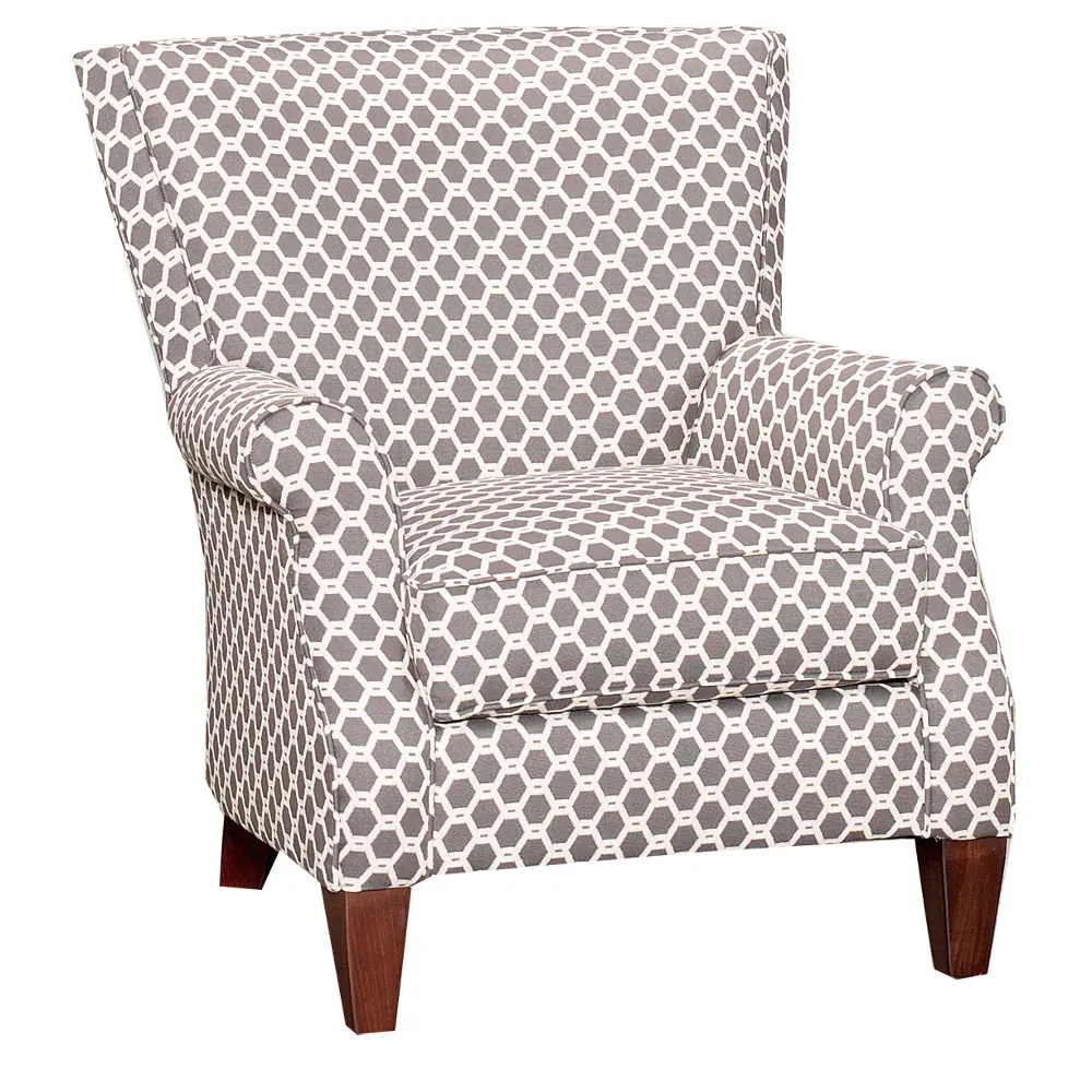 34 Inch Pattern Upholstered Accent Chair-1