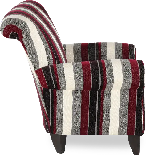 Black and White Striped Accent Chair 