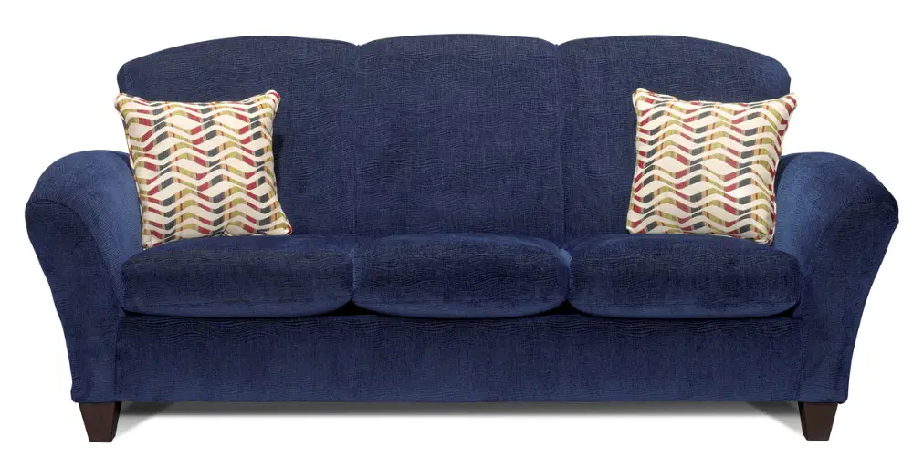 89 Inch Blue Upholstered Sofa-1