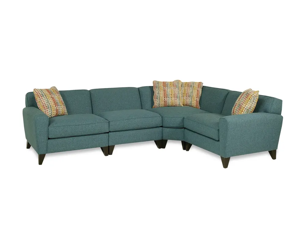 4PC/022/HYPNOTIC/SEC Blue Upholstered 4 Piece Sectional-1
