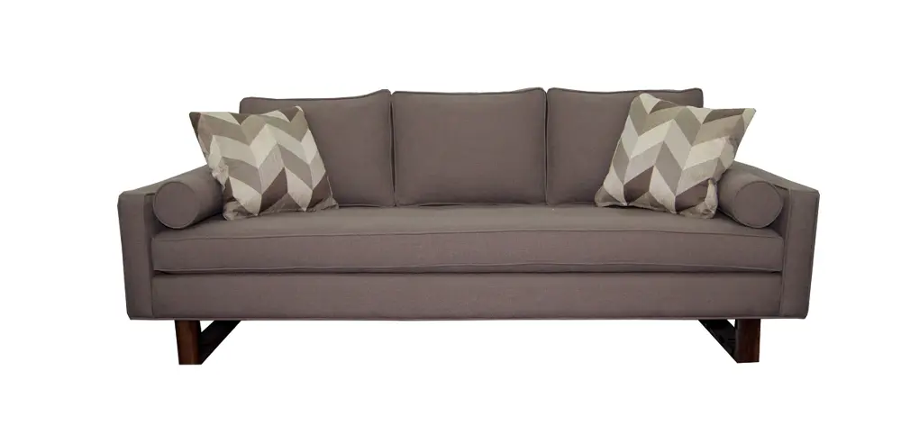 055-30/CHINCHILLA/SO 89 Inch Gray Upholstered Sofa-1