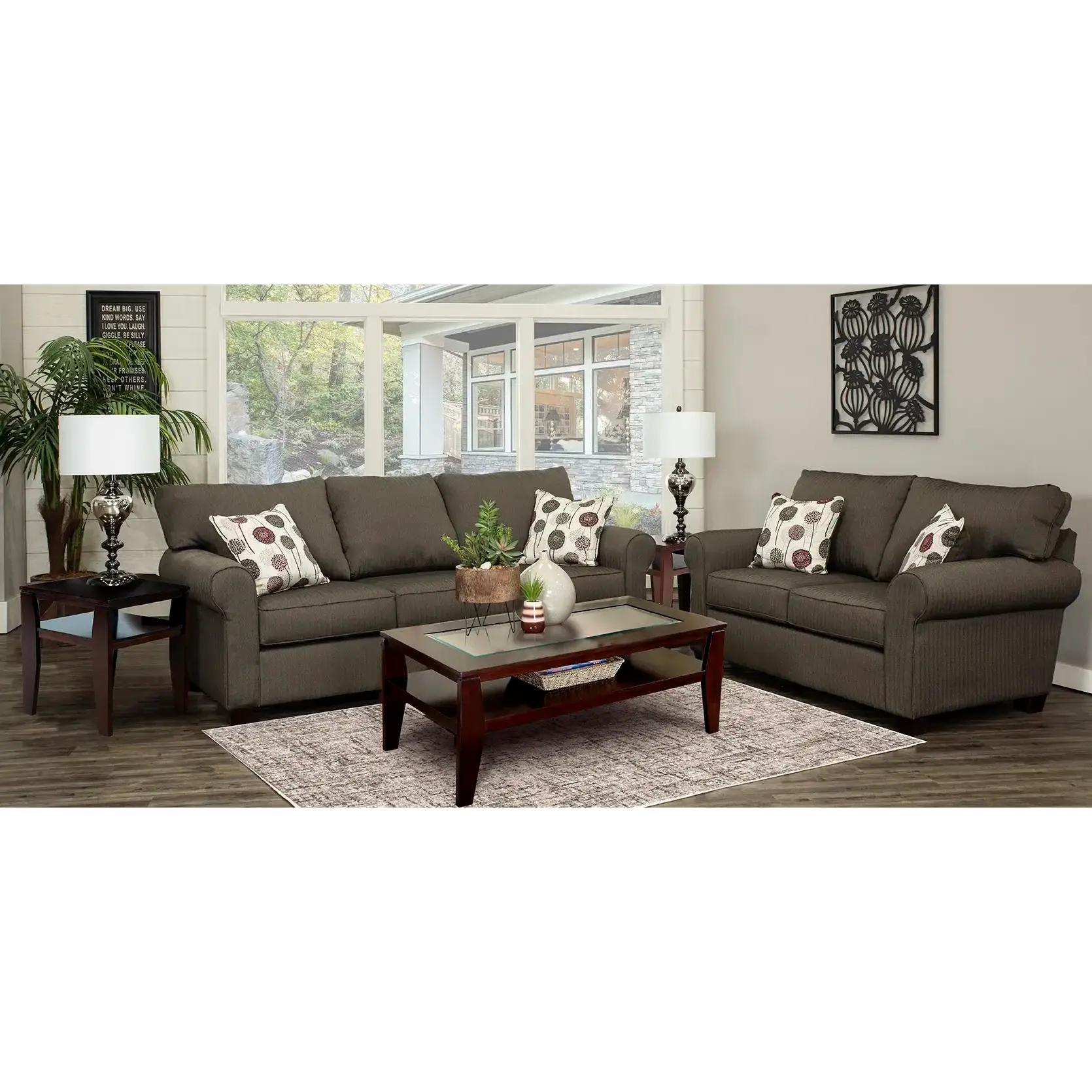 Seaside Gray 7 Piece Living Room Set-1