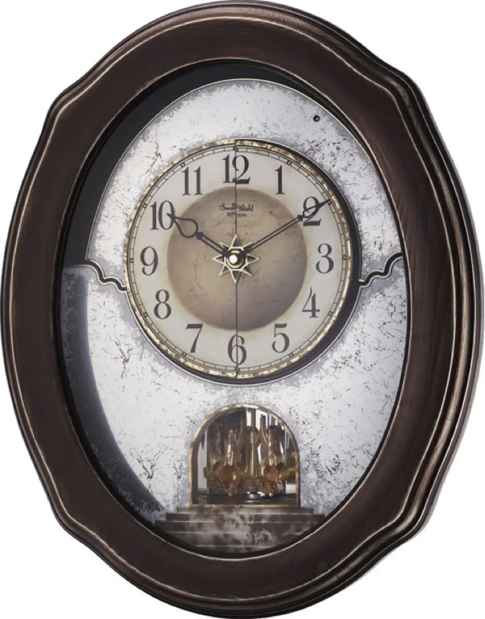 Rustic-Colored Frame Time Cracker Vintage Musical Wall Clock-1