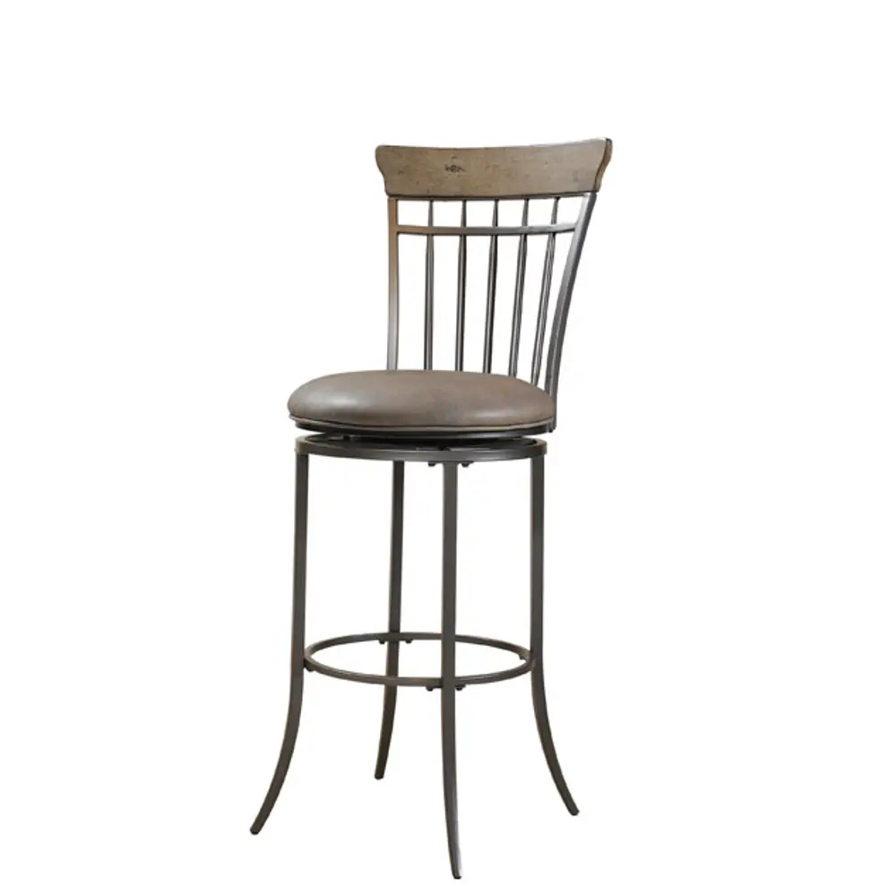 Tan and Gray Metal Spindle Back Counter Height Stool - Charleston-1
