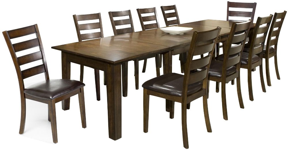 11 Piece Dining Set Kona Raisin Rc Willey Furniture