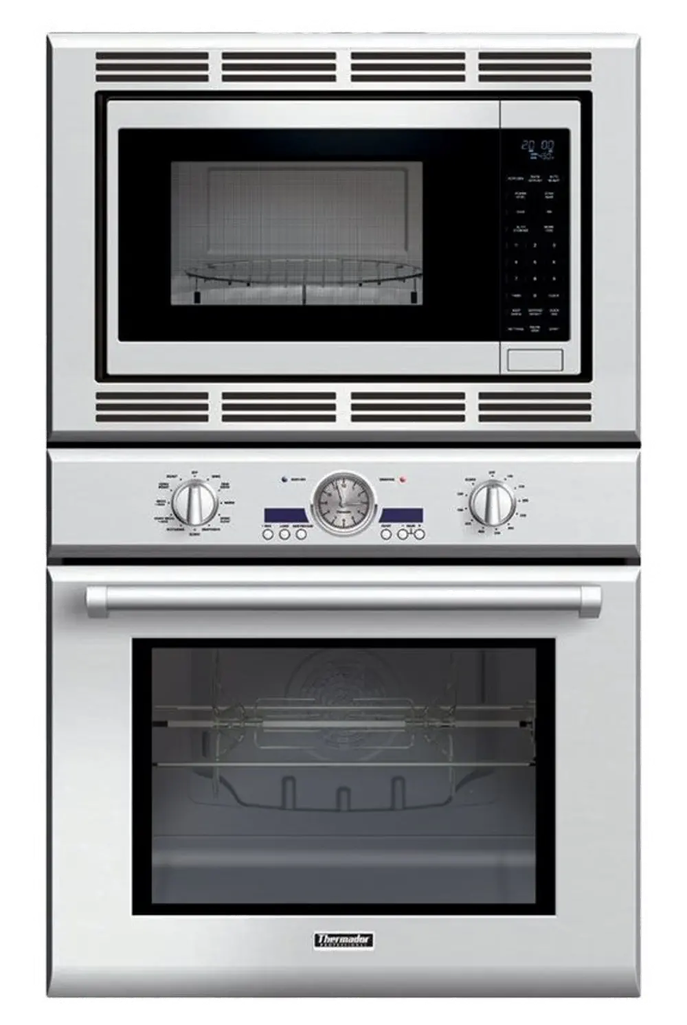PODM301J Thermador Double Wall Oven with Microwave - 30 Inch Stainless Steel-1
