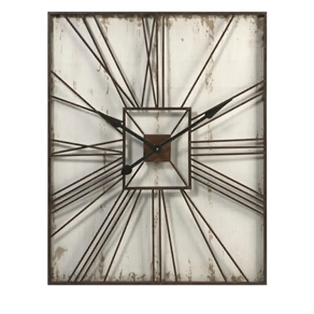 Metal and Cream Wall Clock - Montgomery-1