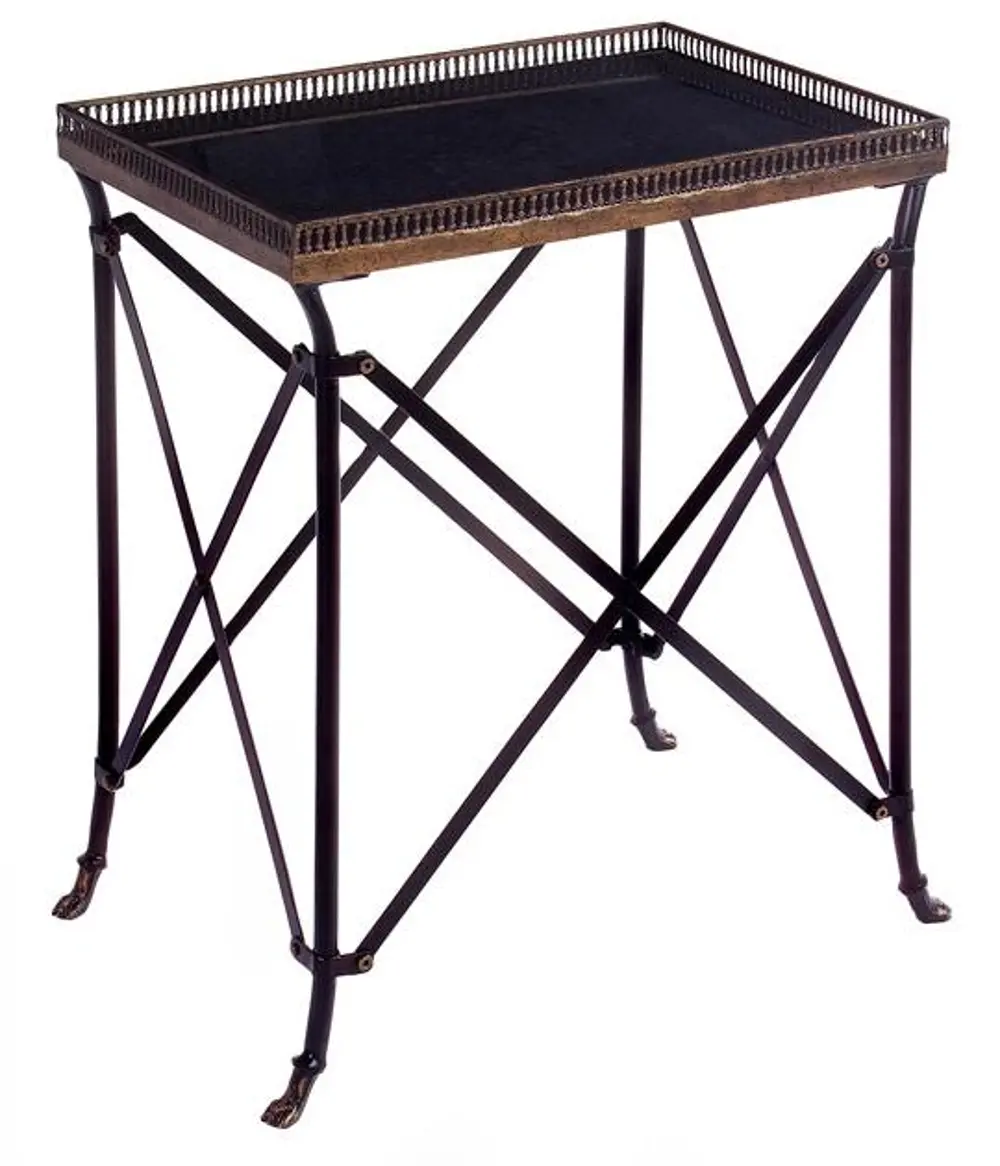 Black Rectangle Accent Table-1
