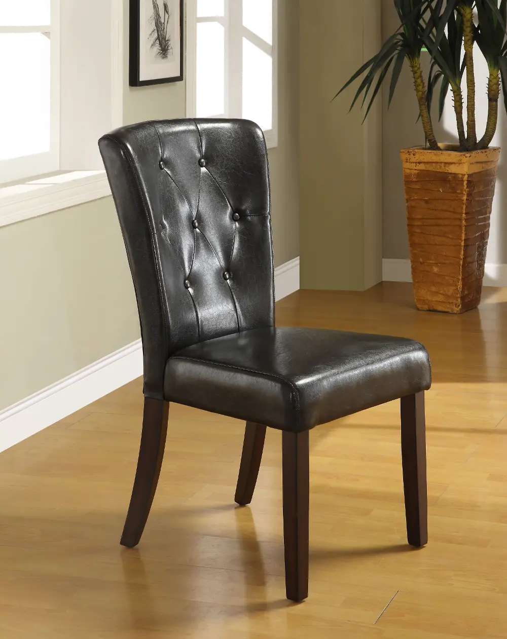 Dark Espresso Upholstered Dining Room Chair - Montreal-1