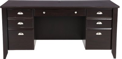 Traditional Dark Brown Executive Office Desk Shoal Creek Rc Traditional Dark Brown Executive Office Desk Shoal Creek