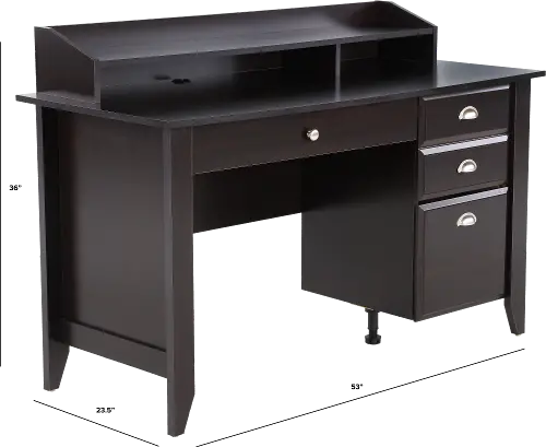 Shoal Creek Traditional Dark Brown Office Desk