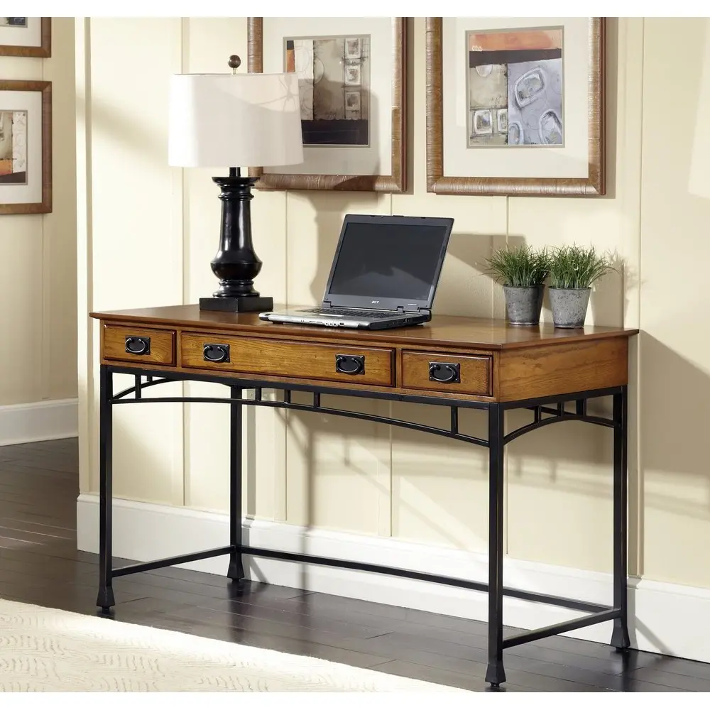 5050-15 Oak Executive Desk - Modern Craftsman-1