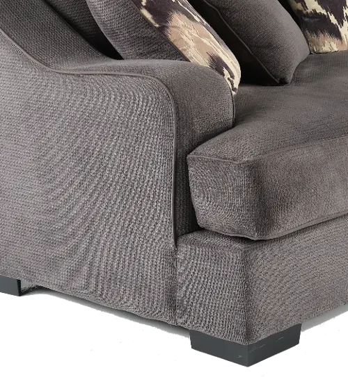 Cardiff Court Silver Gray Polyester Fabric Sofa - Rooms To Go