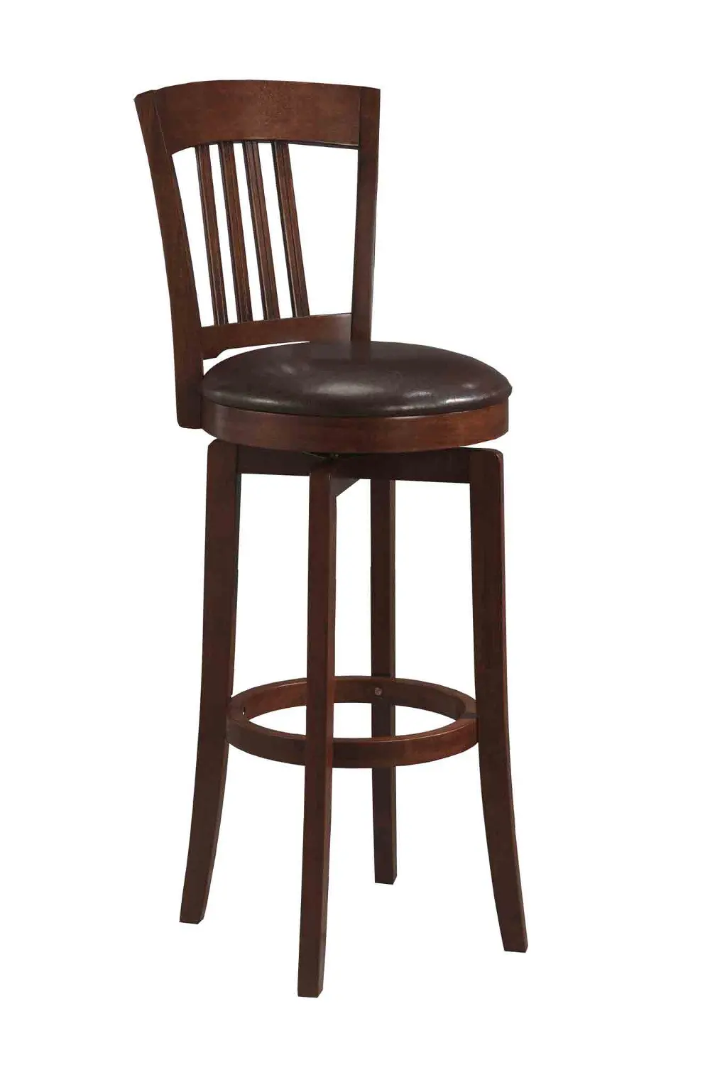 Traditional Brown Swivel Counter Height Stool - Canton-1