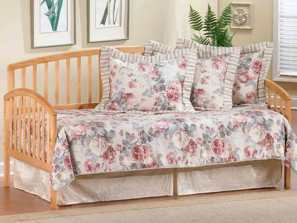 Pine Twin Daybed with Roll-Out Trundle - Carolina -1