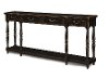 Rubbed Black Narrow 4 Drawer Sideboard Console Table