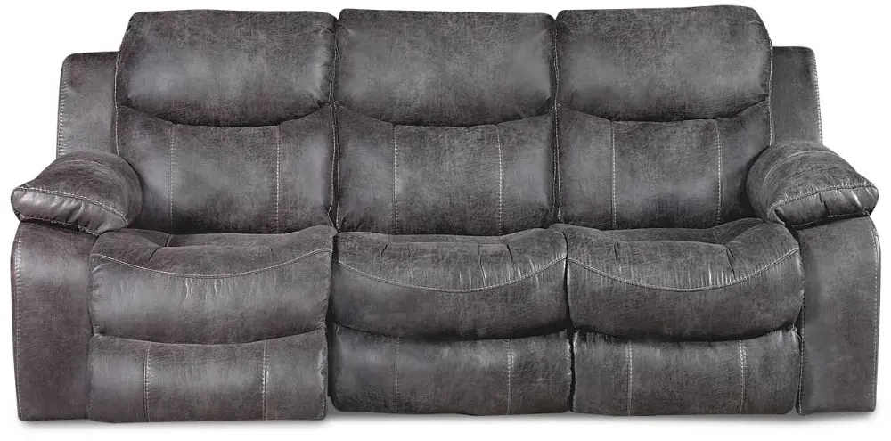 4311/1227-28/3027-28 Catalina 90 Inch Steel Gray Performance Fabric Reclining Sofa-1