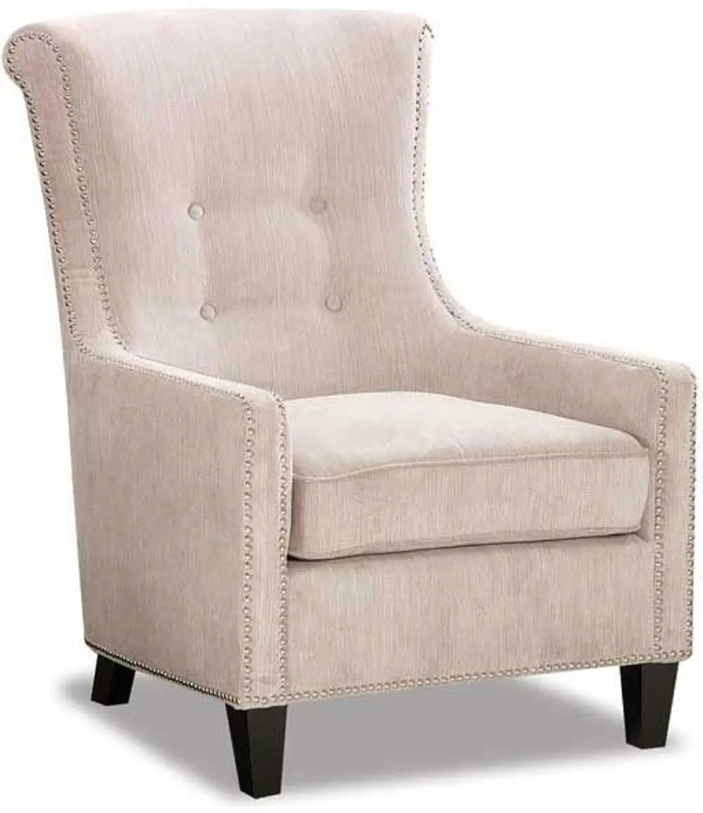 Classic Taupe Modern Accent Chair - Acacia-1