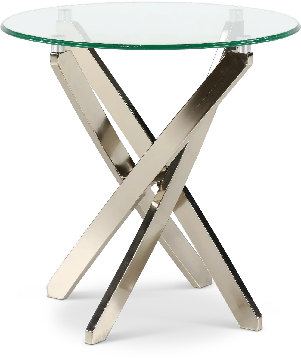 Zila Silver Glass End Table-1