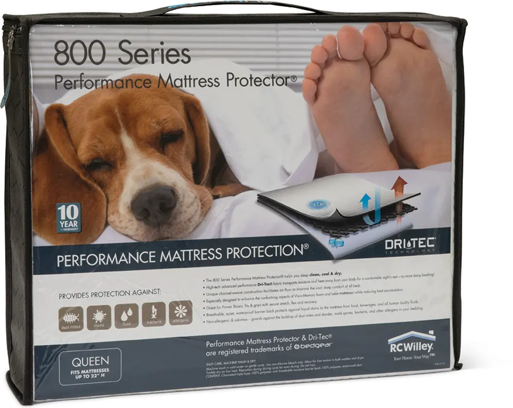 RCM03ANFT Performance Dri-Tec 5.0 Twin Mattress Pad and 10-Year Limited Protection Plan - 800 Series-1