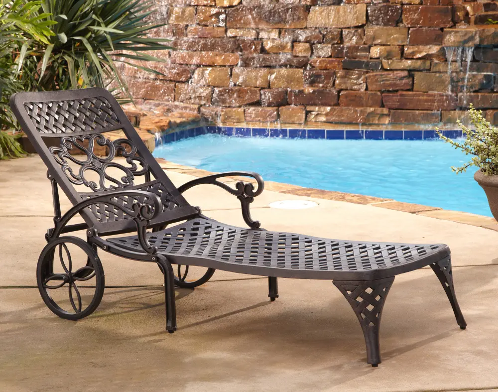 5555-83 Bronze Chaise Outdoor Lounge Chair - Biscayne -1