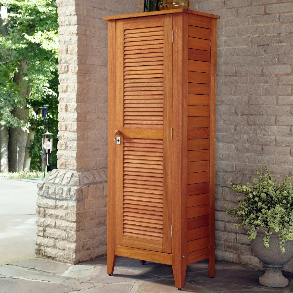 5661-26 Shorea Wood 1-Door Multi-Purpose Storage Cabinet - Montego Bay -1