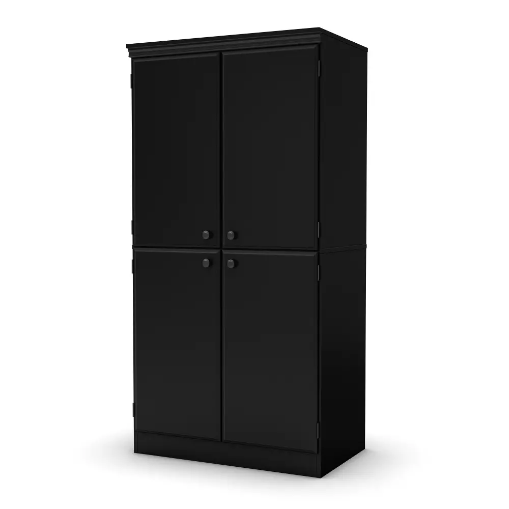 7270971 Pure Black Storage Cabinet - Morgan -1
