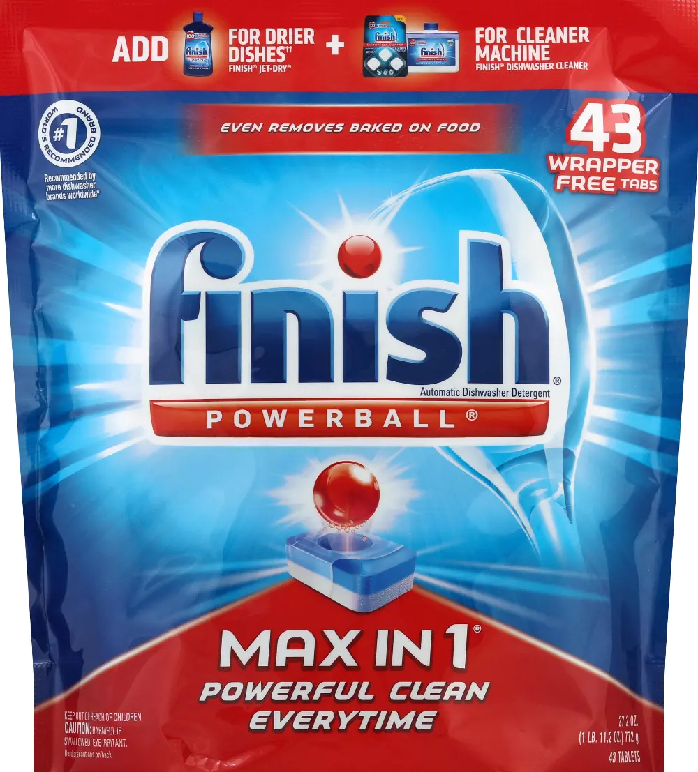 FINISH-DTGT Finish Max In 1 Powerball Dishwasher Detergent Tablets - 43 Tabs-1