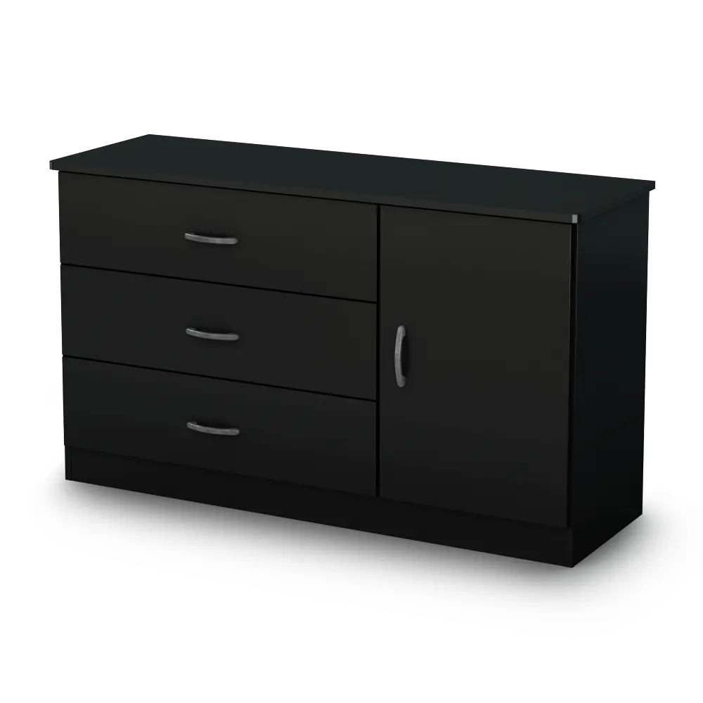 3070028 Black 3-Drawer Door Chest - Libra-1