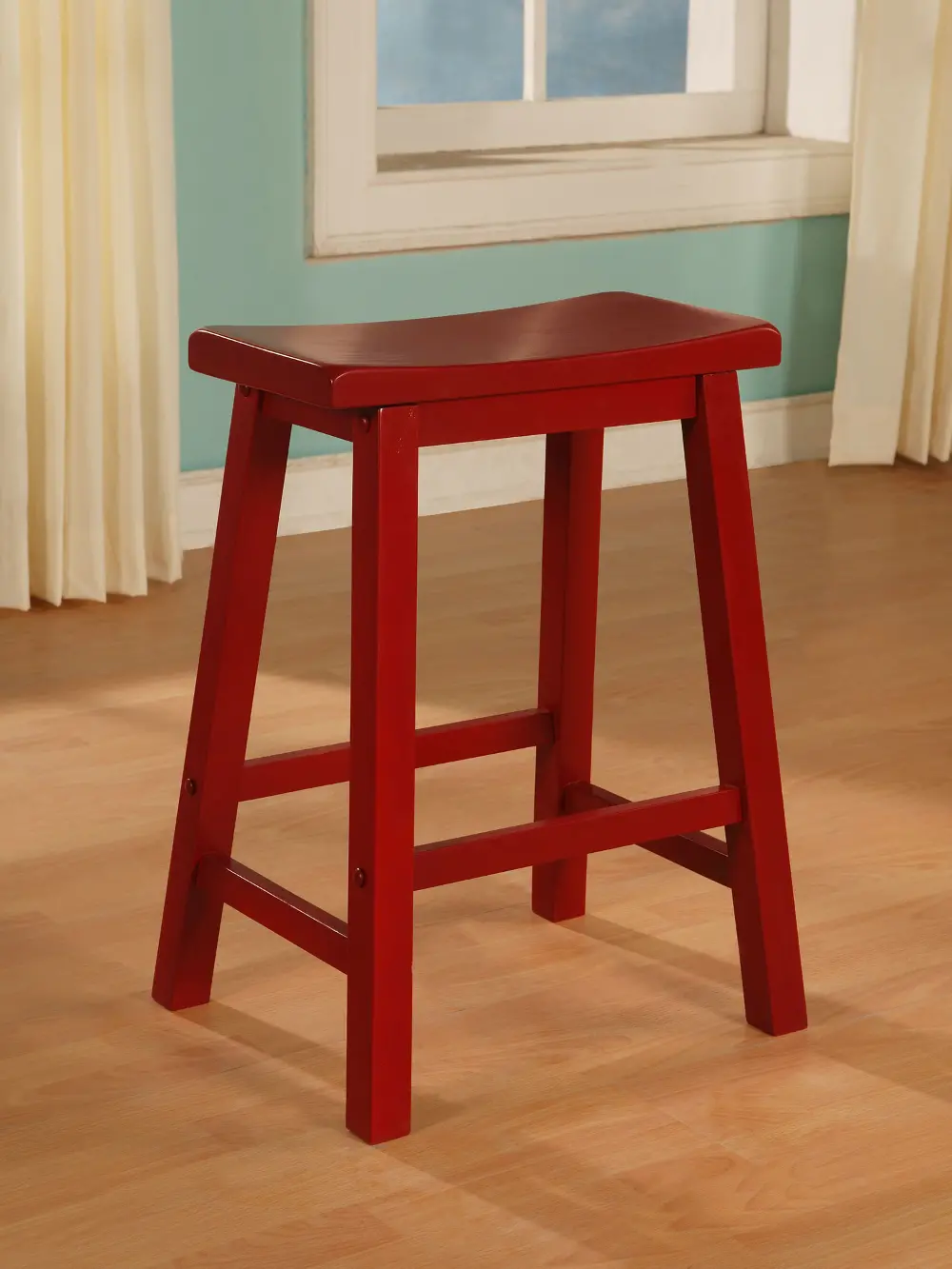 Crimson Red Counter Height Stool - Color Story-1