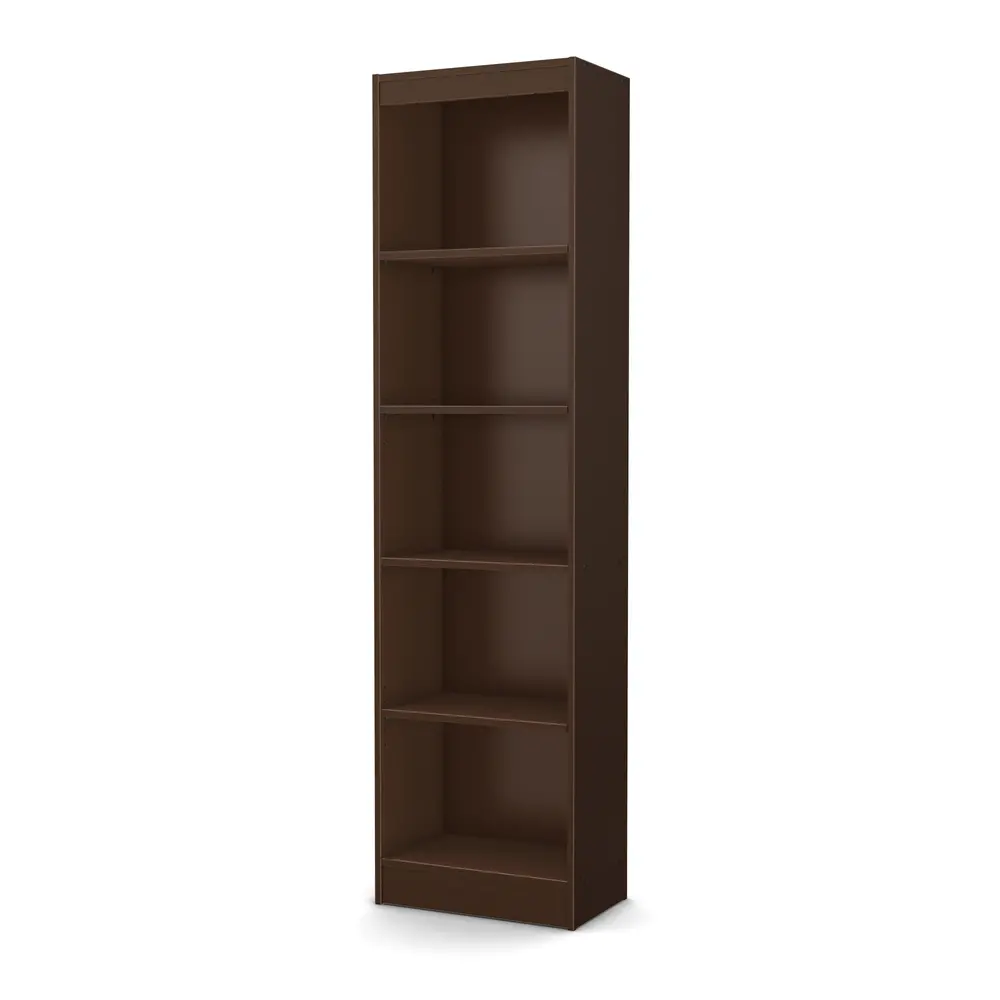 7259758 Chocolate 5-Shelf Narrow Bookcase - Axess -1