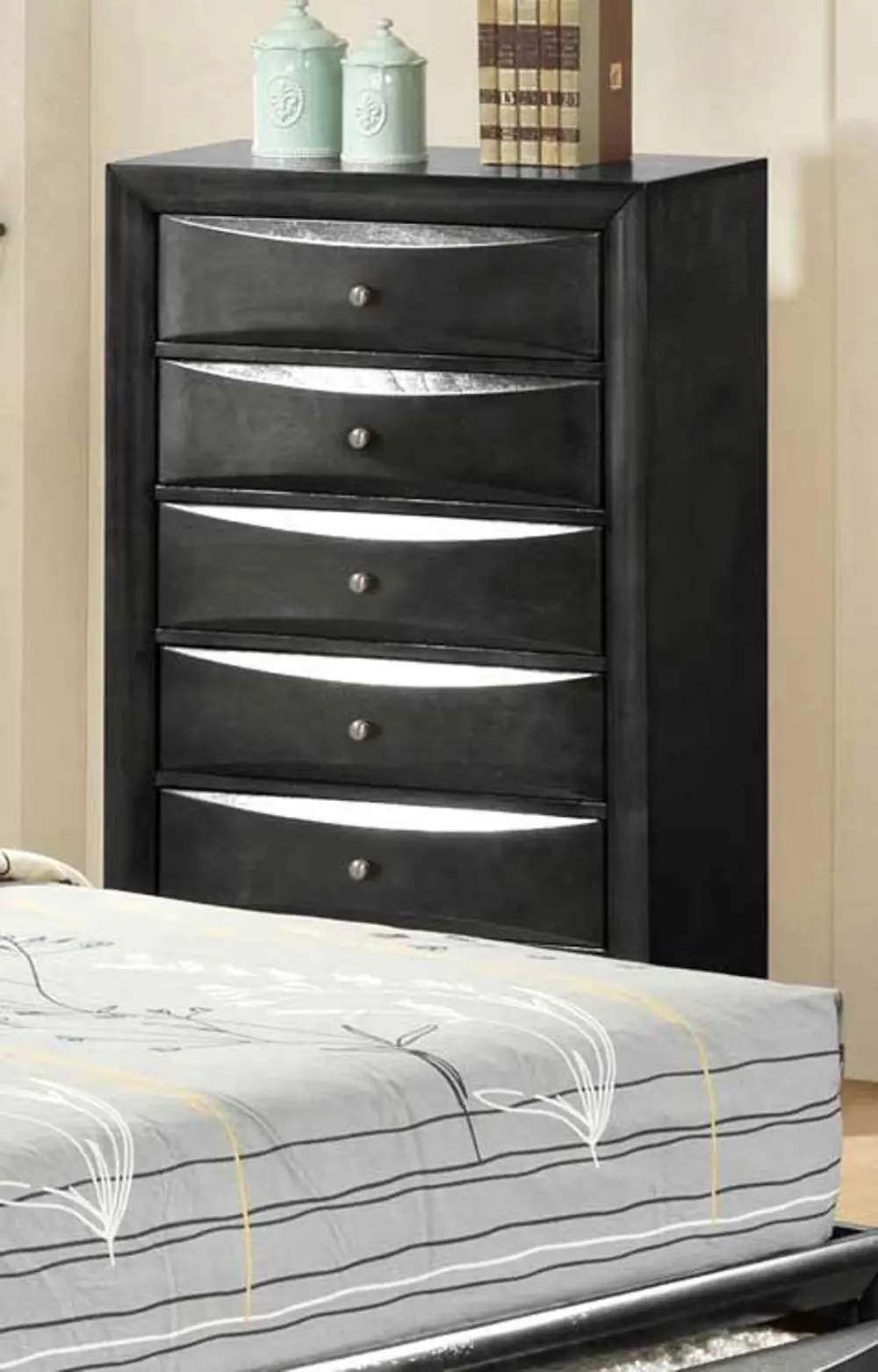Emily Black Chest of Drawers-1