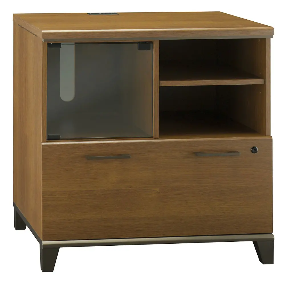 PR67390 Warm Oak 1 Drawer Lateral File Cabinet - Achieve -1