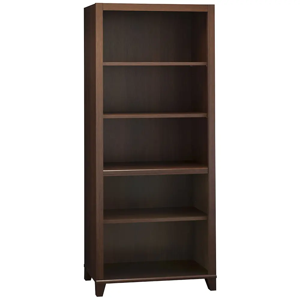 PR67665 Cherry 5-Shelf Bookcase with Adjustable Shelves - Achieve -1