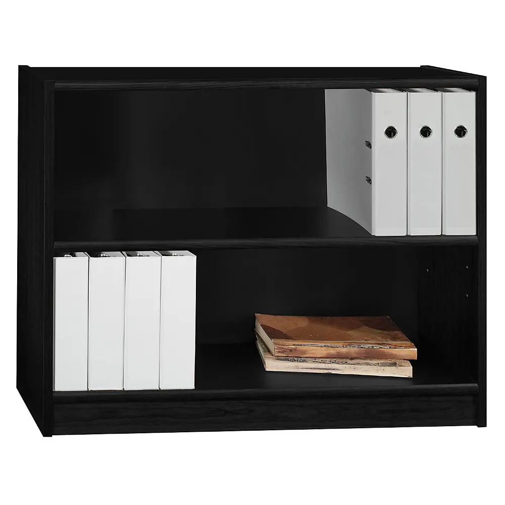 WL12438-03 Black 2-Shelf Bookcase - Universal -1
