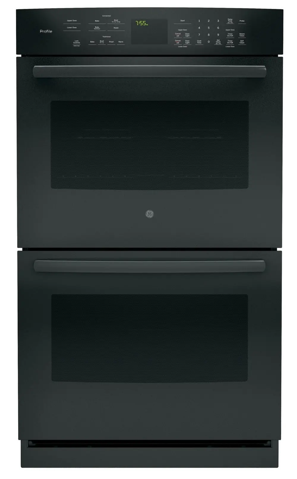 PT7550DFBB GE Profile 30 Inch Double Wall Oven - 10 cu. ft. Black-1
