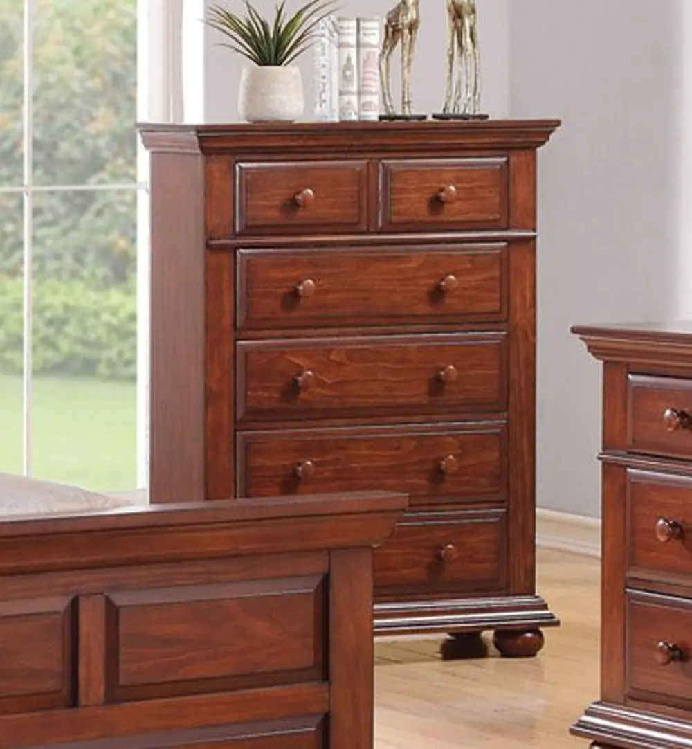 Brown Cherry Classic Chest of Drawers - Montana-1