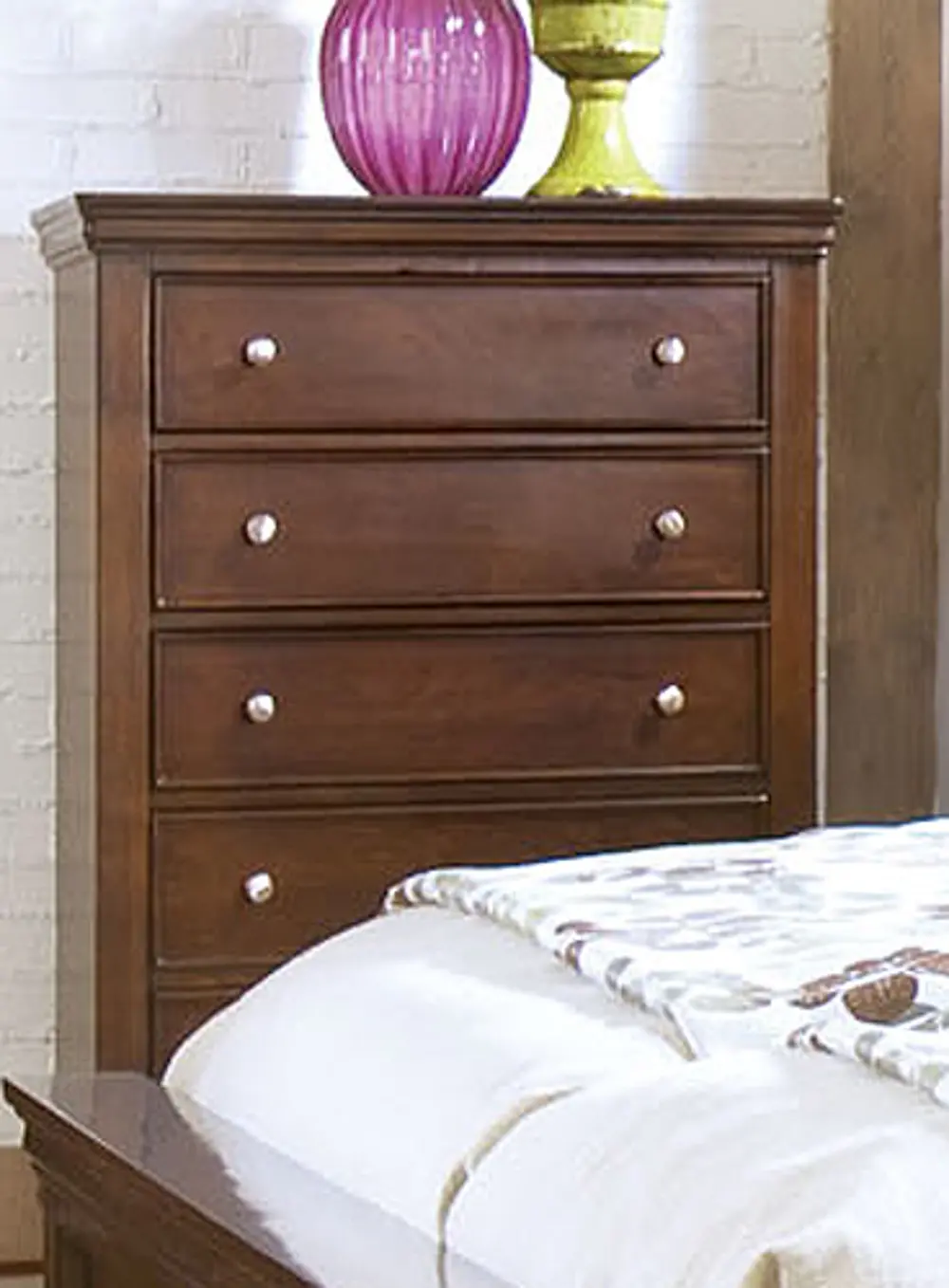 Essex Brown Cherry Chest of Drawers-1