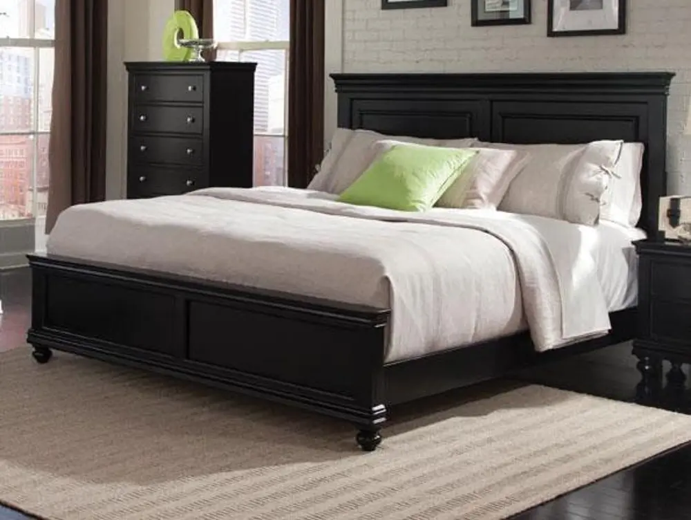 Black Contemporary Cal-King Bed - Essex -1