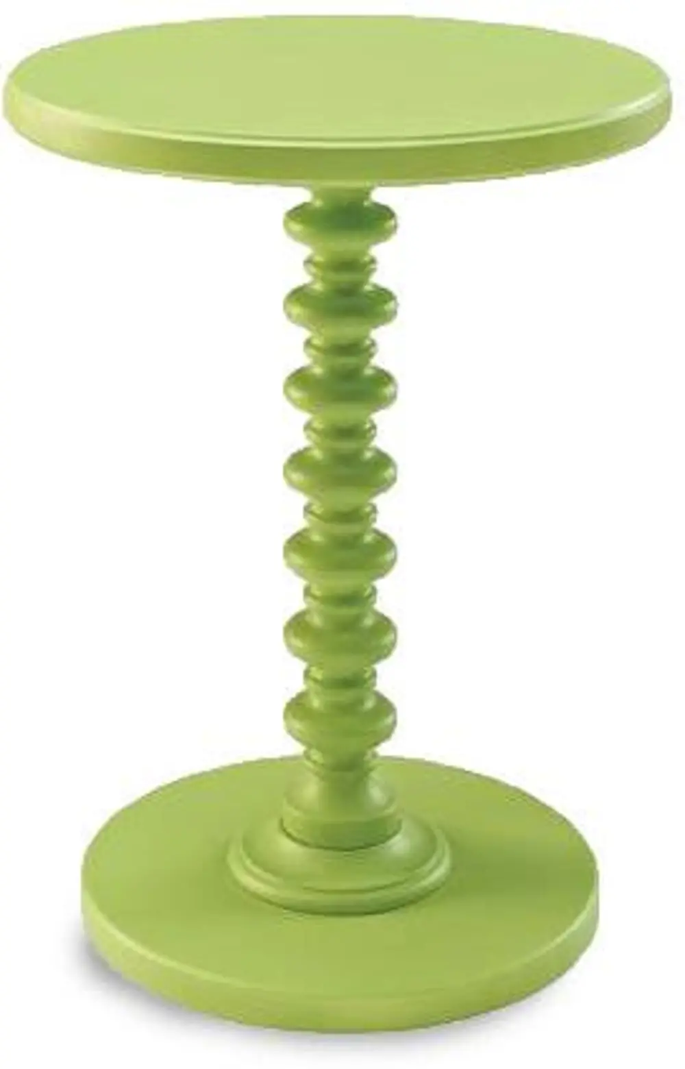 Green Pedestal Spindle Accent Table-1