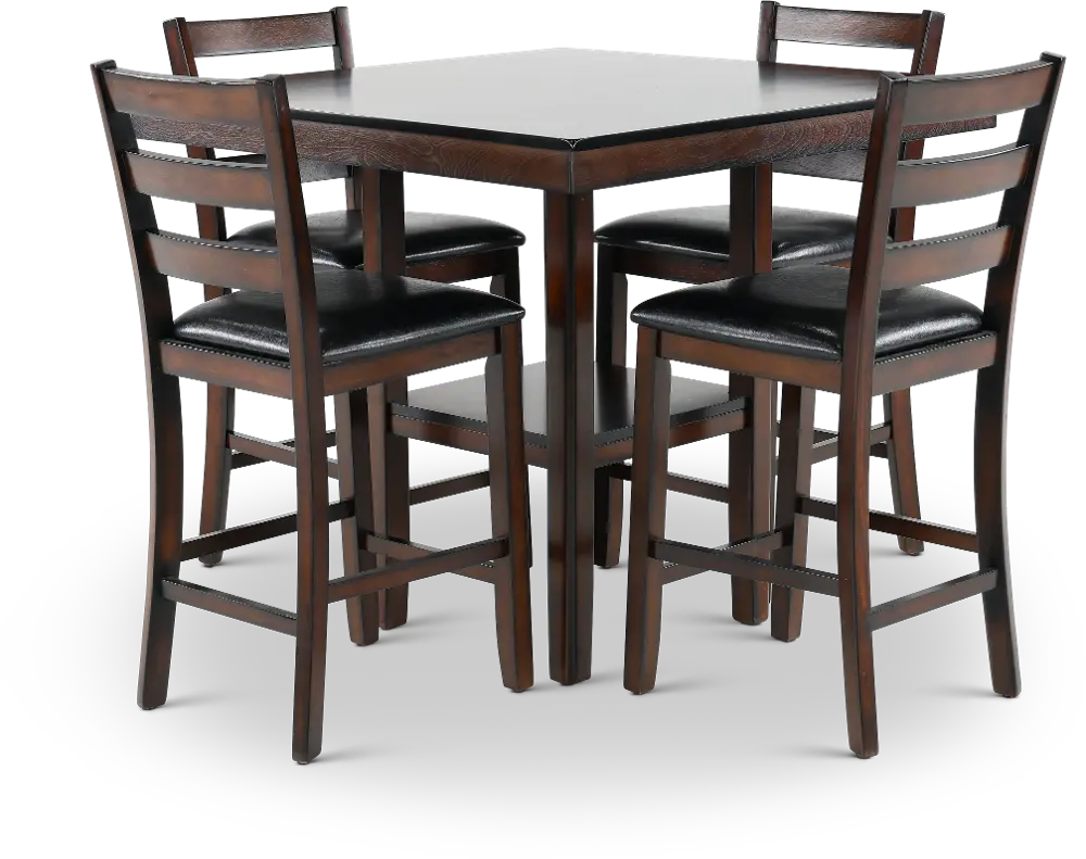 Tahoe Dark Brown 5 Piece Counter Height Dining Set-1