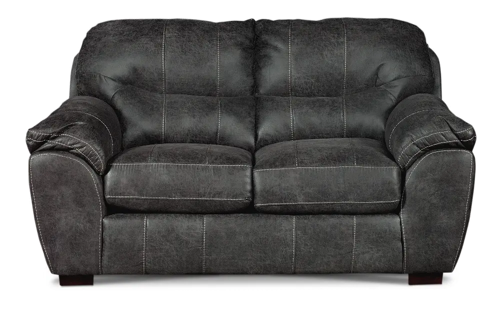 445302 122728 302728 Casual Contemporary Steel Gray Loveseat - Grant-1