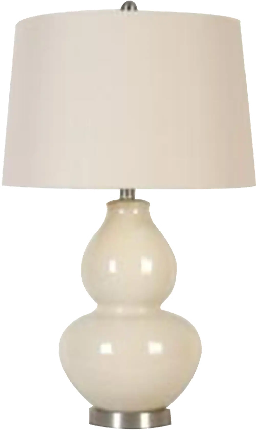 Glossy Beige Table Lamp-1