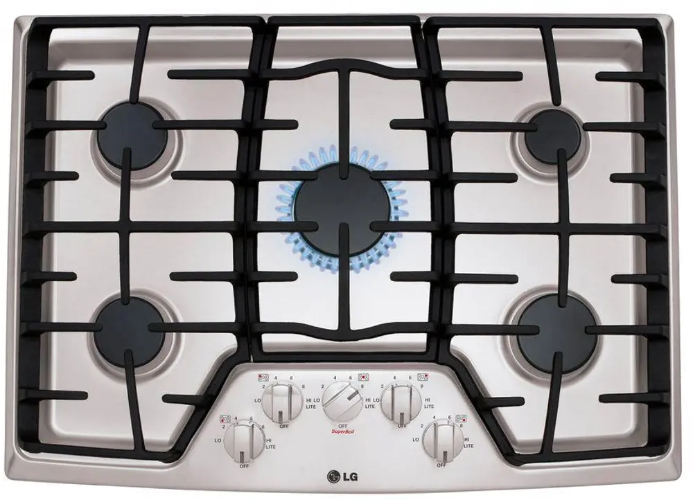 LCG3011ST LG 30 Inch Gas Cooktop - Stainless Steel-1
